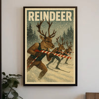 Reindeer Ski Team Poster