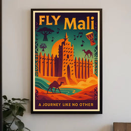Explore Exotic Mali with Retro Adventure Travel Poster PosterGoat