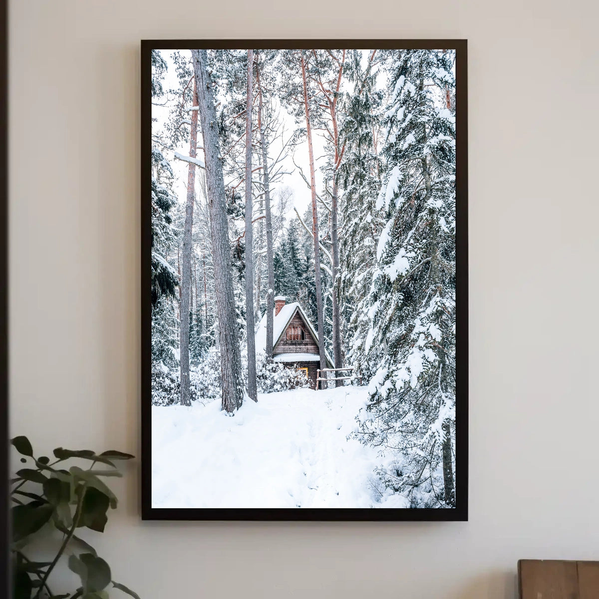 Winter Cabin In The Woods Poster