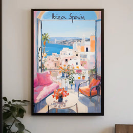 Ibiza Balcony Oasis Poster