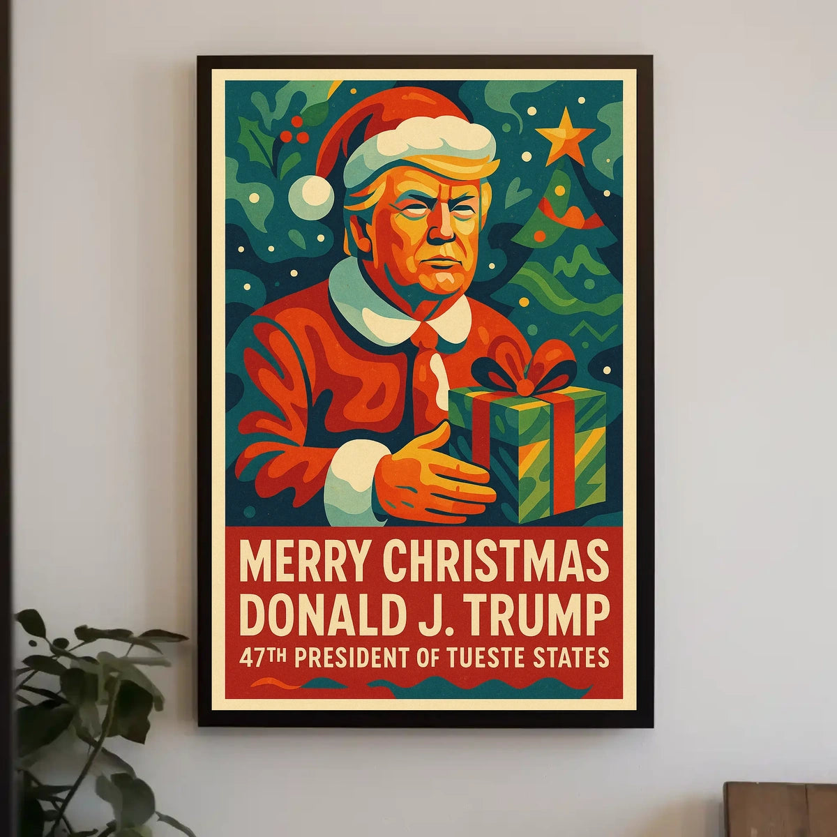 Christmas Political Satire Art Print Political or Propaganda Poster