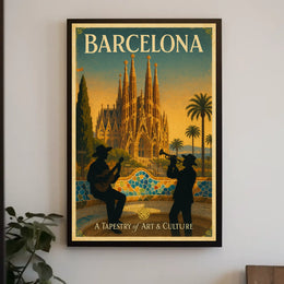 Barcelona A Tapestry of Art Culture Poster