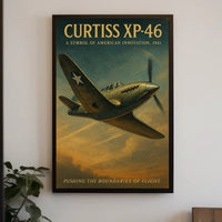 Curtiss XP-46 Vintage WWII Aviation Poster