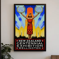 New Zealand Centennial Art Deco Cultural or Heritage Poster