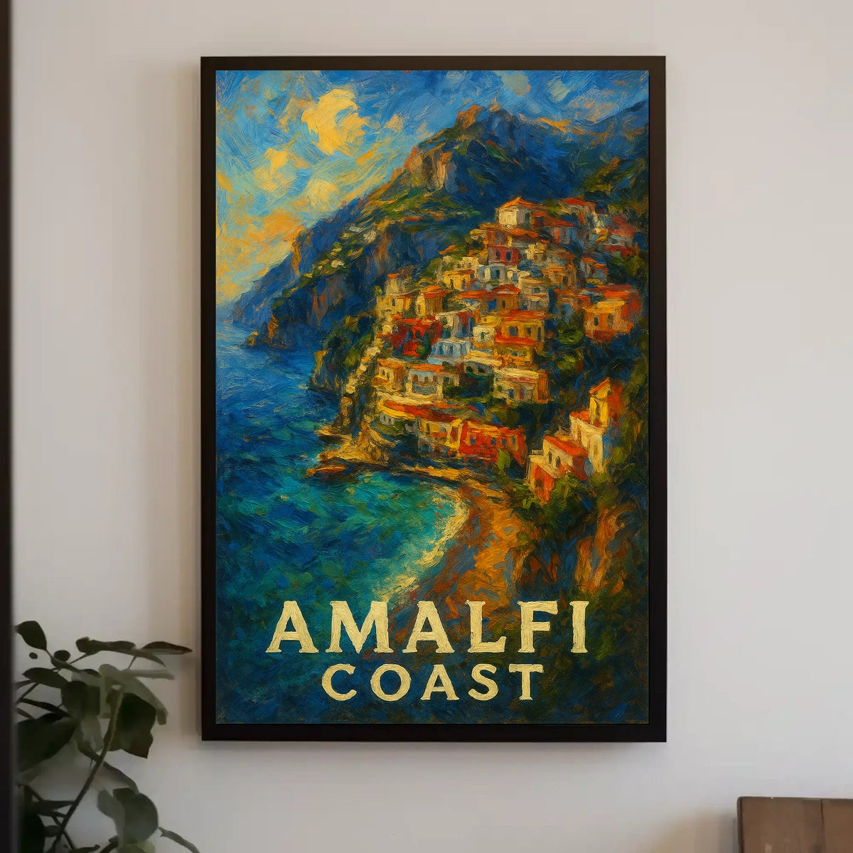 Amalfi Coast Poster Wall Art For Coastal Home Decor