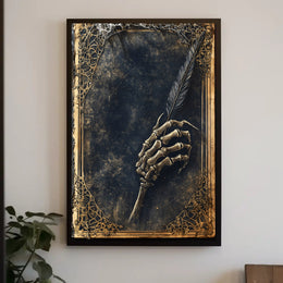 The Skeletal Scribe Poster