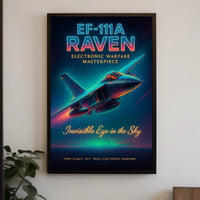 EF-111A Raven Retro-Futuristic Military Aviation Poster