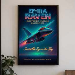 EF-111A Raven Retro-Futuristic Military Aviation Poster