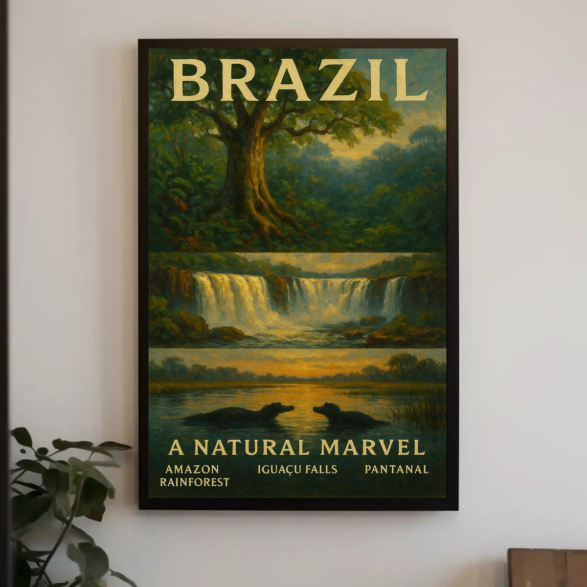 Brazil A Natural Marvel Poster Wall Art Landscape Print