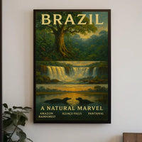 Brazil A Natural Marvel Poster Wall Art Landscape Print