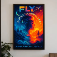 Fly to Acadia National Park Poster