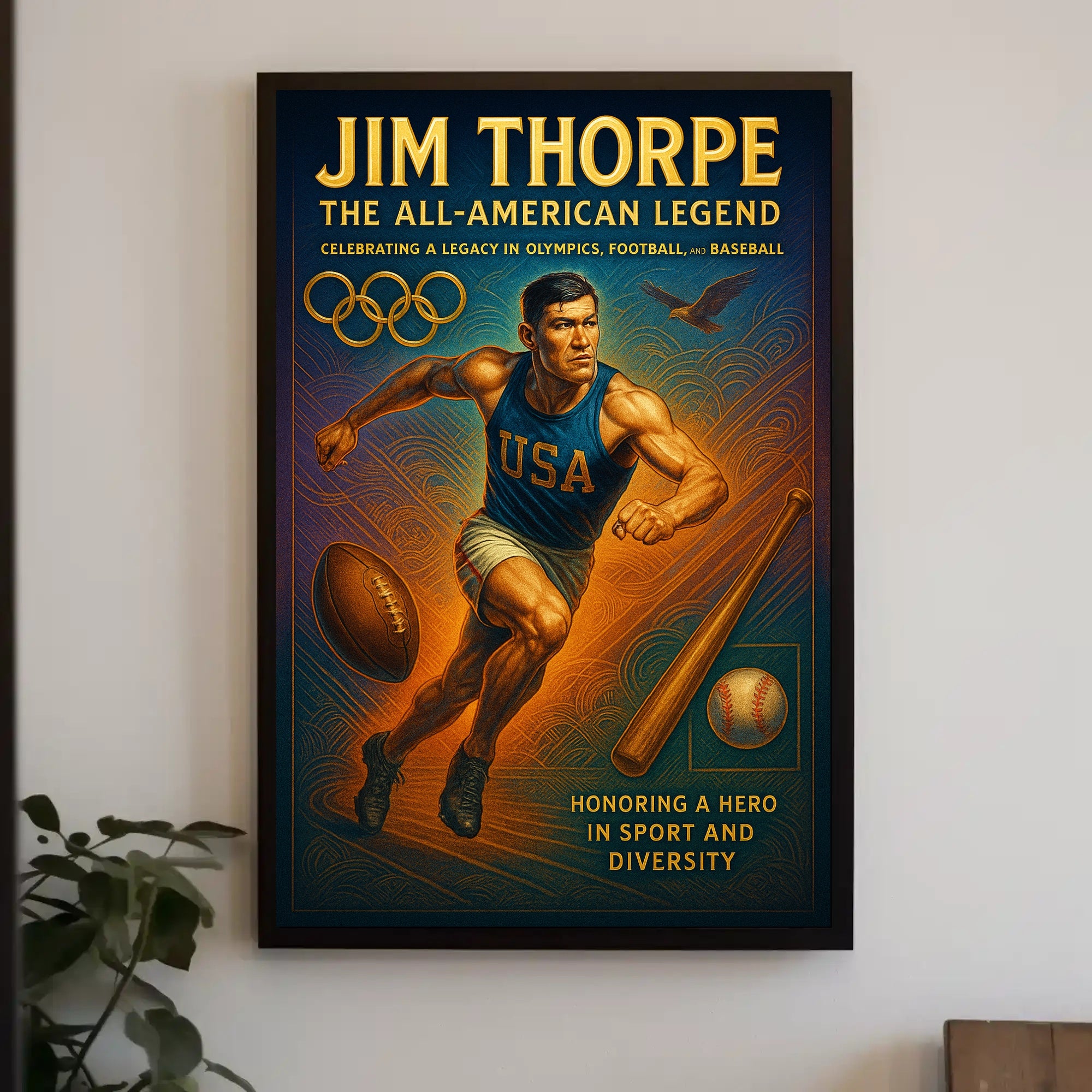 Jim Thorpe The All-American Legend Poster PosterGoat