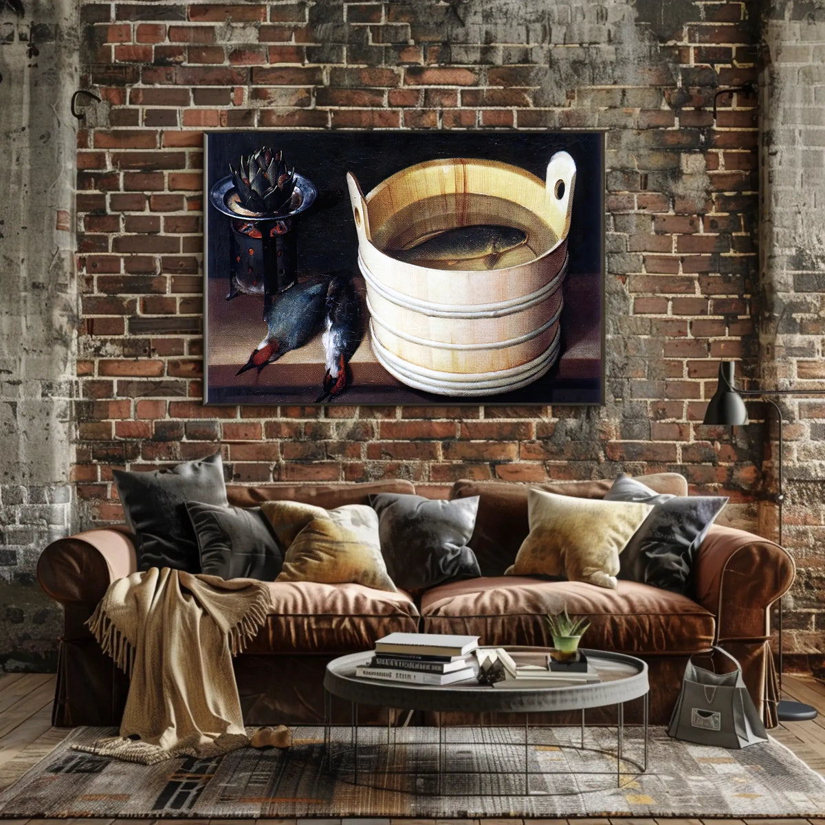 Still Life with Fish and Birds Artistic Poster