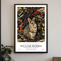 Chinchilla in Arts and Crafts Nature Artistic Poster