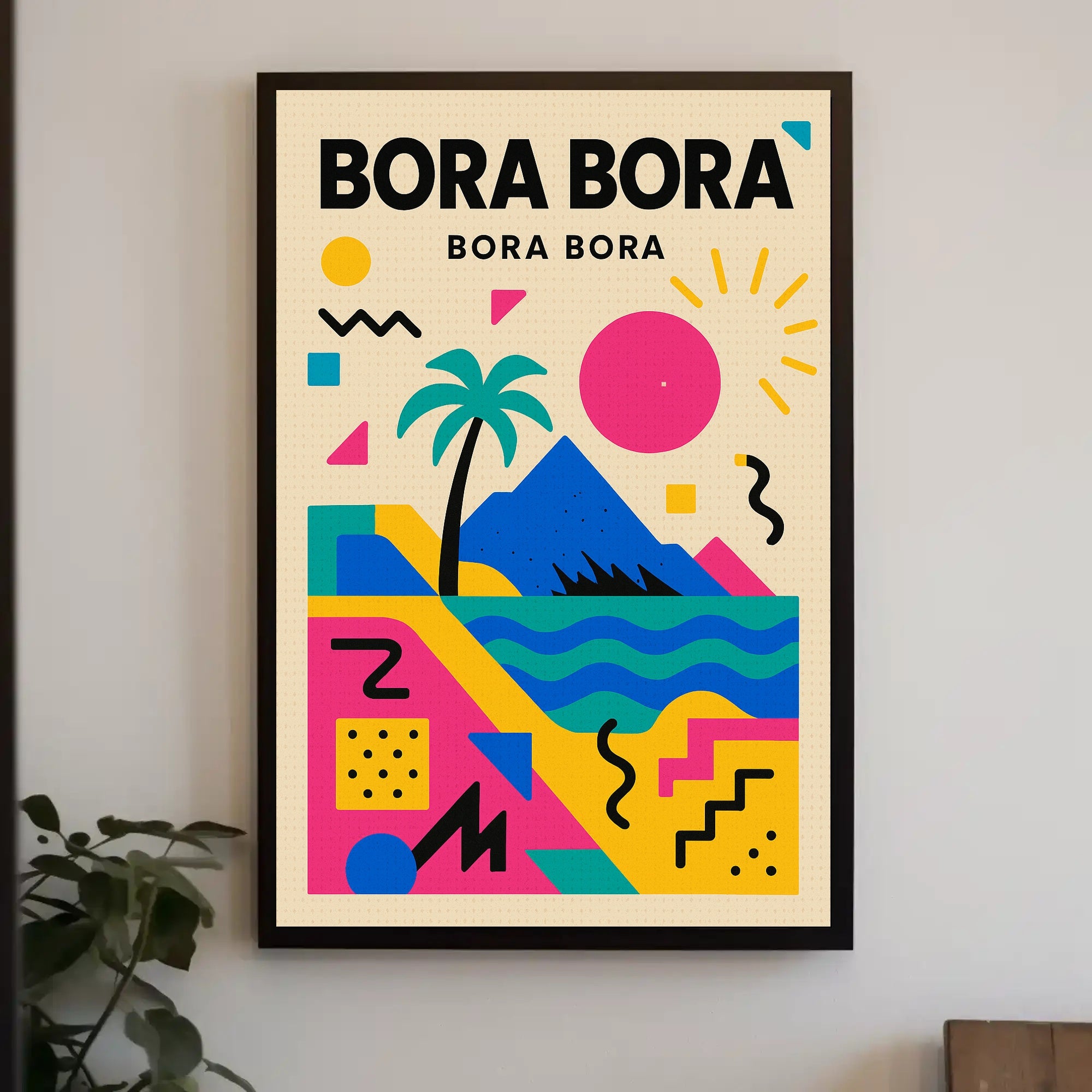 Bora Bora Island Abstract Poster PosterGoat