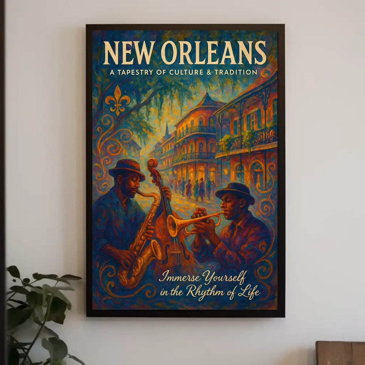 New Orleans Culture Poster Tapestry Of Heritage Home Decor