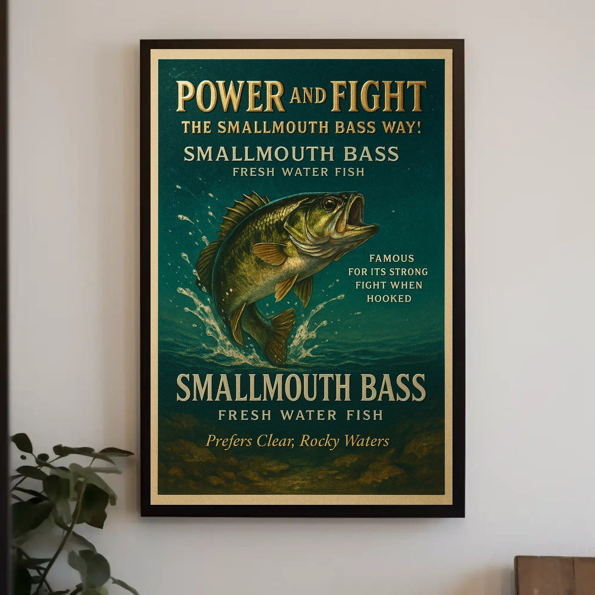 Power and Fight The Smallmouth Bass Way Poster