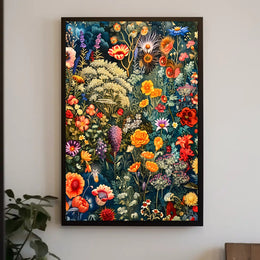 Vibrant Floral Symphony William Morris Art Poster