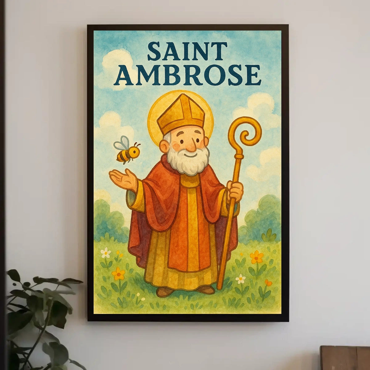 Saint Ambrose Cathedral Cityscape Portrait Wall Poster