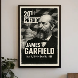 James A. Garfield 20th President of the United States Digital Montaje Poster