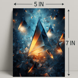 Shattered Light Abstract Geometric Art Poster