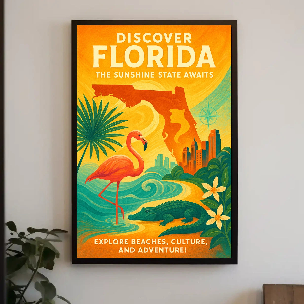 Discover Florida The Sunshine State Awaits Poster
