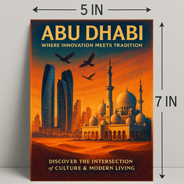 Abu Dhabi Skyline Harmony: Urban or Cityscape Poster