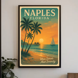 Naples, Florida Where Sunsets Meet Serenity Poster