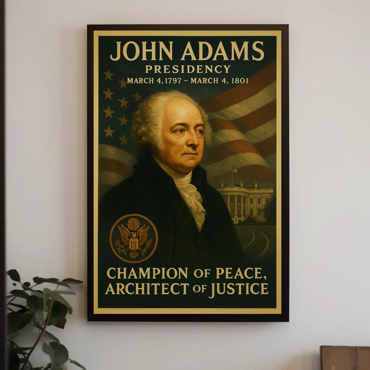 John Adams Historical Iconic Art Poster