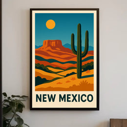 New Mexico Desert Landscape Poster
