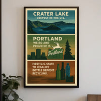 Discover Oregon Crater Lake And Poster
