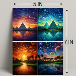 Celestial Pyramids Poster