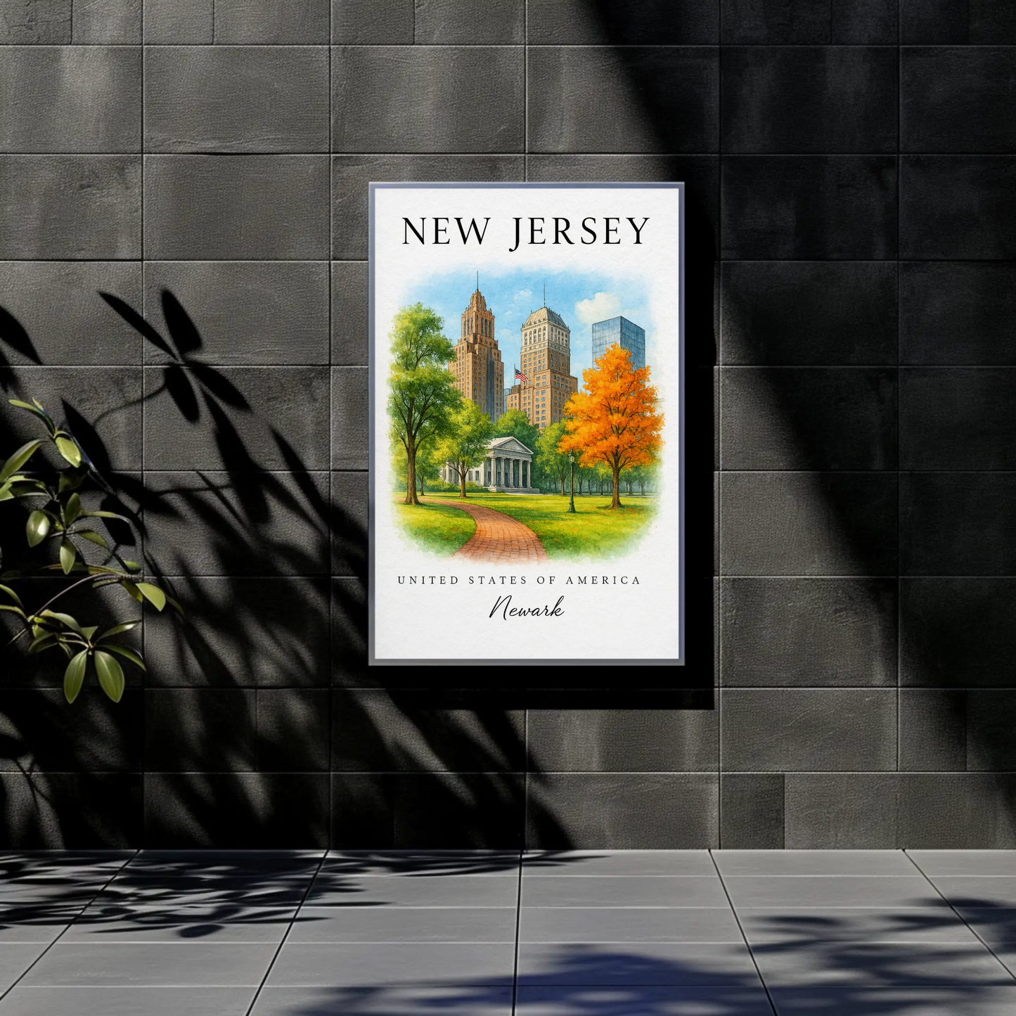 New Jersey, Newark Signature Series Vintage Travel Poster