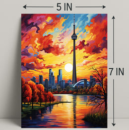 Toronto Skyline At Sunset Poster