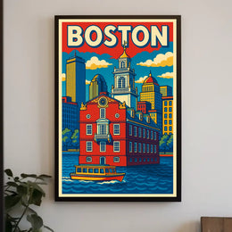 Boston Cityscape Poster