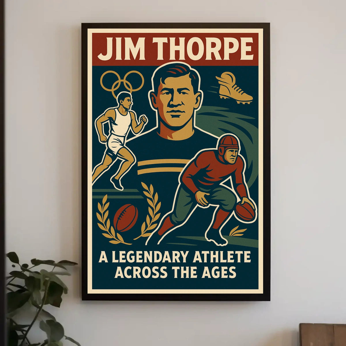 Celebrating a Sports Icon Jim Thorpe Poster