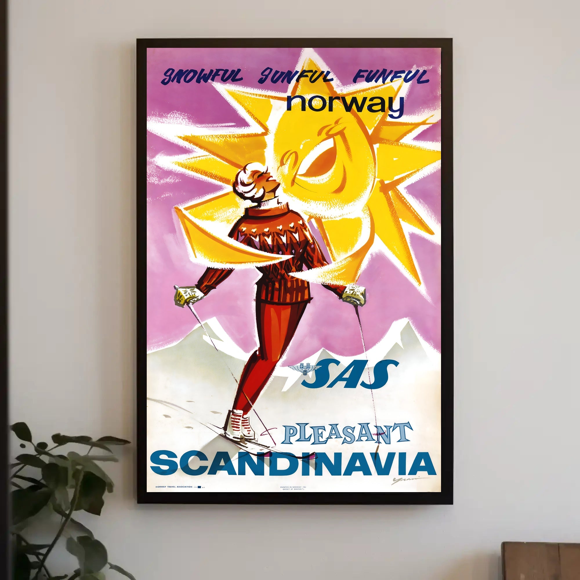 Snowful, Sunful, Funful Norway Poster PosterGoat