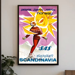 Snowful, Sunful, Funful Norway Poster PosterGoat