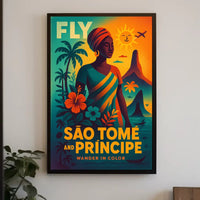 São Tomé and Príncipe Travel Poster Vibrant Island Escape PosterGoat