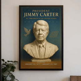 Jimmy Carter 39th President Wall Art Print PosterGoat