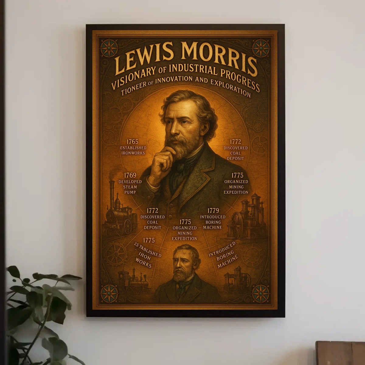 Lewis Morris Visionary of Industrial Progress Poster