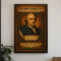 Benjamin Harrison V Founding Father Poster