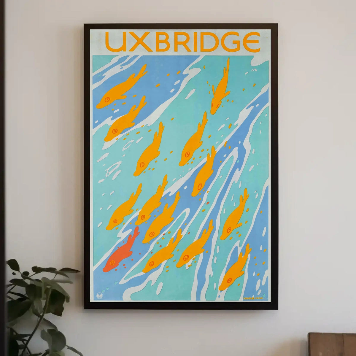 Uxbridge Fish Art Poster