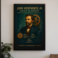 Tribute to Pioneering Spirit in Historical Poster