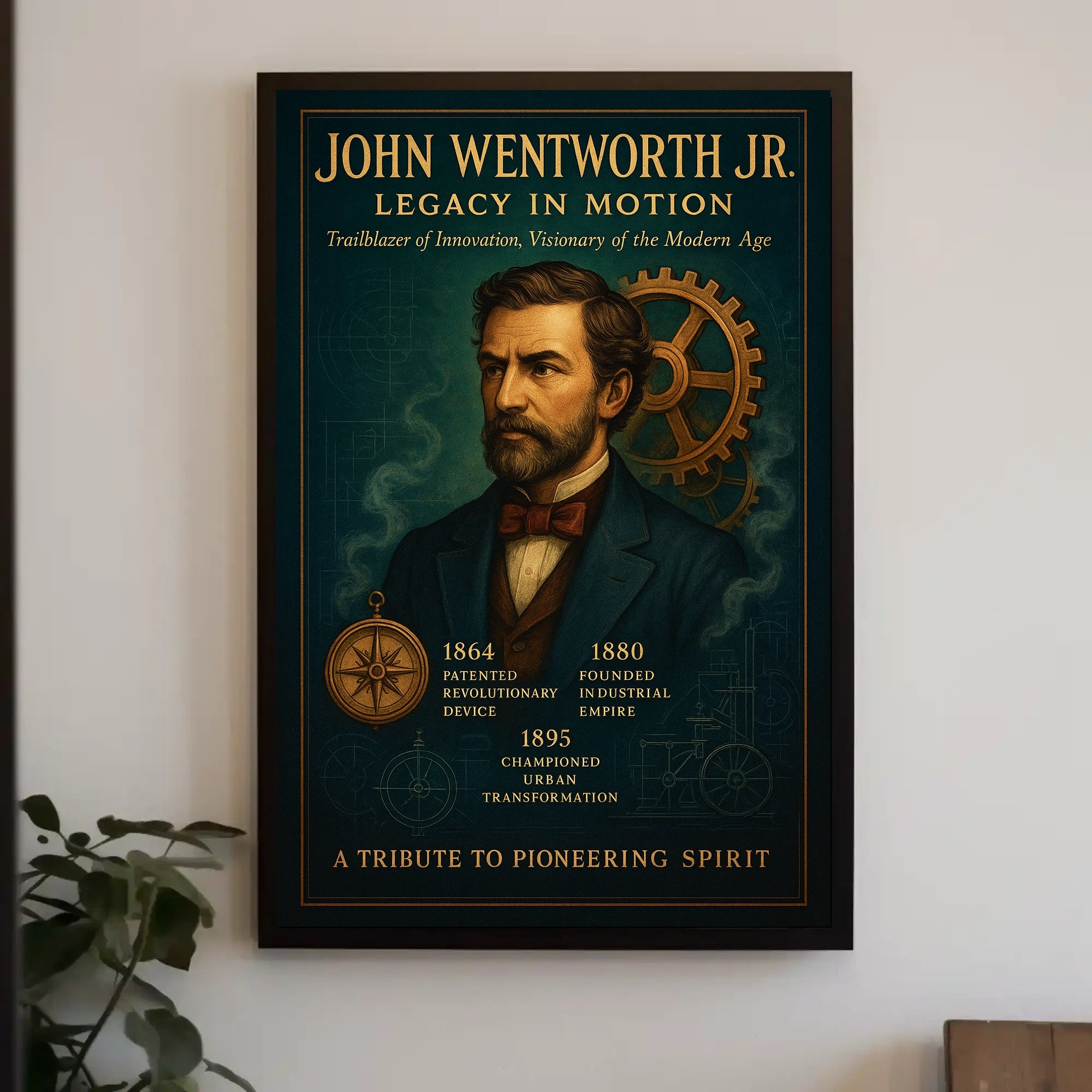Tribute to Pioneering Spirit in Historical Poster