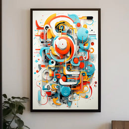Abstract Geometric Symphony Abstract Poster PosterGoat