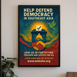 Defend Democracy in Southeast Asia Poster