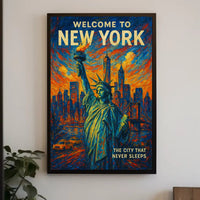 New York Cityscape Art Print - Urban or Cityscape Poster PosterGoat