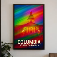 Columbia South Carolina Vibrant Pop Art Poster