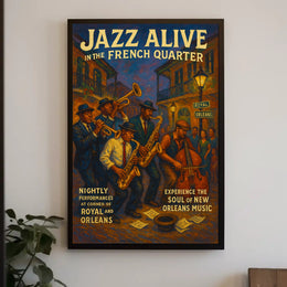 Jazz Performance in New Orleans Music or Concert Poster